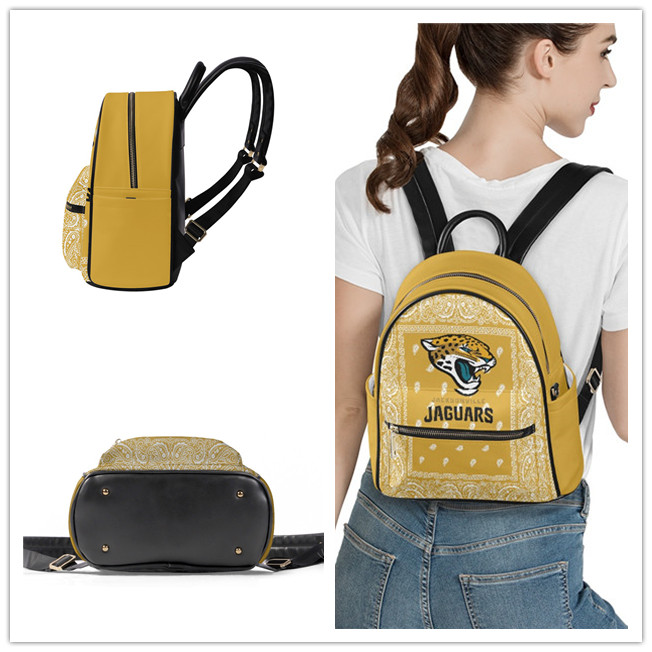 Jacksonville Jaguars PU Leather Casual Backpack 001